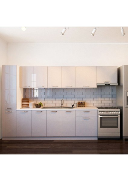 Tanyeli Hazır Mutfak Dolabı Kiler Dahil 320 Cm–parlak Beyaz - Tezgah Dahil indirimleri