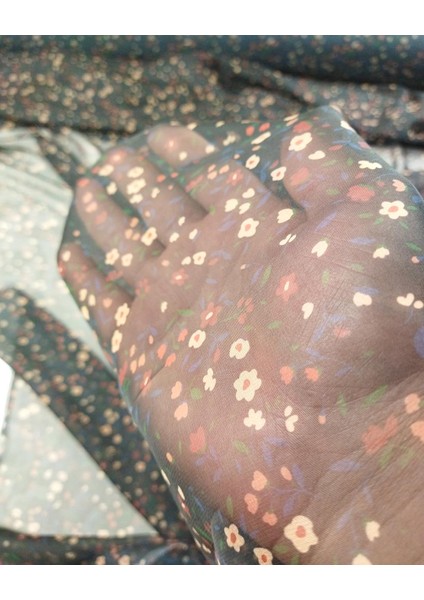 Tek En Koyu Lacivert Çiçekli Şifon En: 100 fiyatları