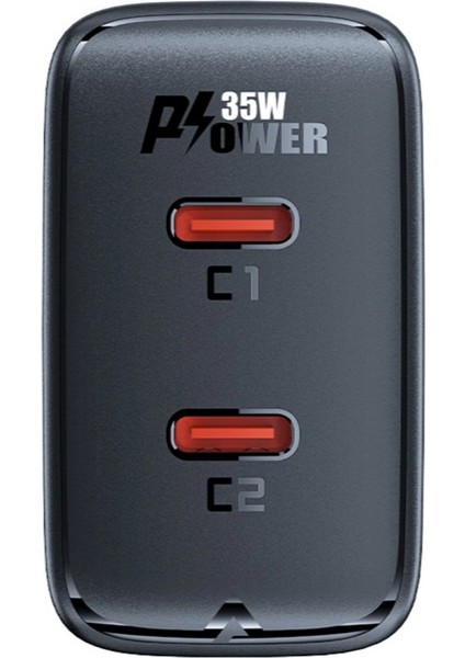 35W Gan Çift Usb-C Portlu Süper Hızlı Şarj Adaptörü – Pd Destekli Akıllı Çip Teknolojili modelleri