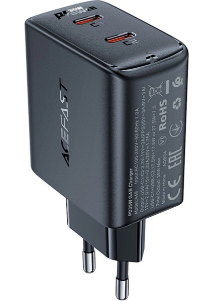 35W Gan Çift Usb-C Portlu Süper Hızlı Şarj Adaptörü – Pd Destekli Akıllı Çip Teknolojili indirimleri