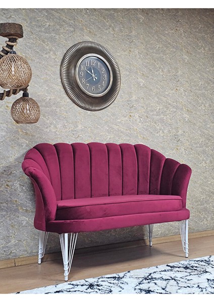 Ikili Istiridye Beyaz Boyalı Telli Ayak Çay Seti Koltuk Tekli Berjer , Ikili Berjer Koltuk Bordo Renk 110 x 48 Boyut/ebat fiyatları
