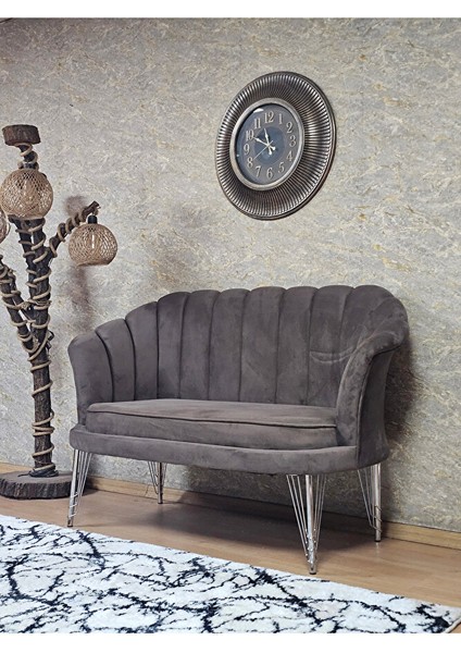 Ikili Istiridye Krom Kaplama Telli Ayak Çay Seti Koltuk Tekli Berjer , Ikili Berjer Koltuk Kahverengi Renk 110 x 48 Boyut/ebat modelleri