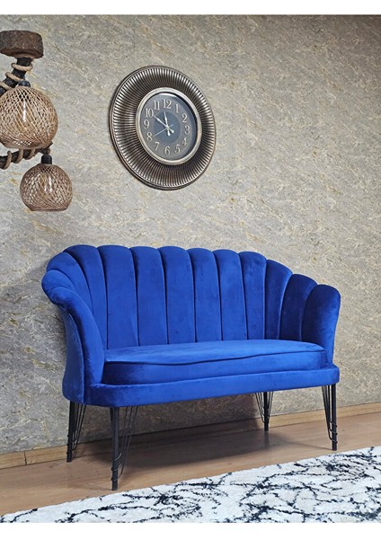 Ikili Istiridye Siyah Boyalı Telli Ayak Çay Seti Koltuk Tekli Berjer , Ikili Berjer Koltuk Mavi Renk 110 x 48 Boyut/ebat fiyatları