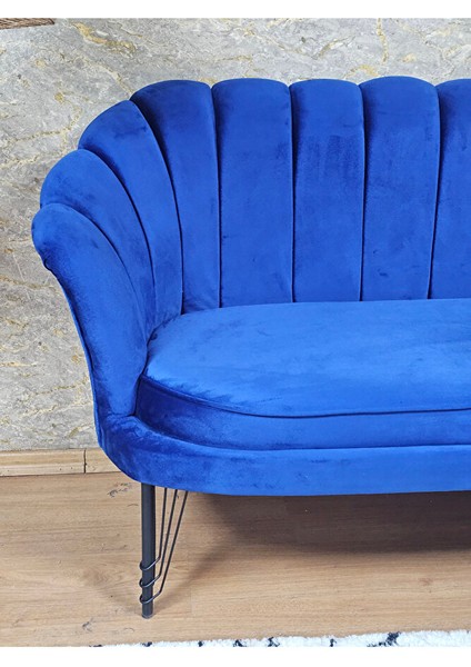 Ikili Istiridye Siyah Boyalı Telli Ayak Çay Seti Koltuk Tekli Berjer , Ikili Berjer Koltuk Mavi Renk 110 x 48 Boyut/ebat fırsatları