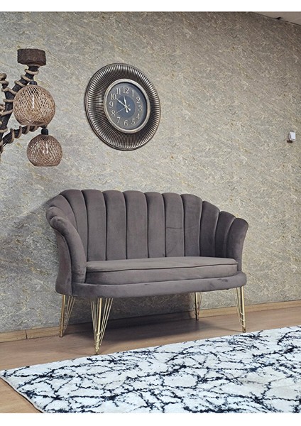 Ikili Istiridye Gold Kaplama Telli Ayak Çay Seti Koltuk Tekli Berjer , Ikili Berjer Koltuk Kahverengi Renk 110 x 48 Boyut/ebat fiyatları