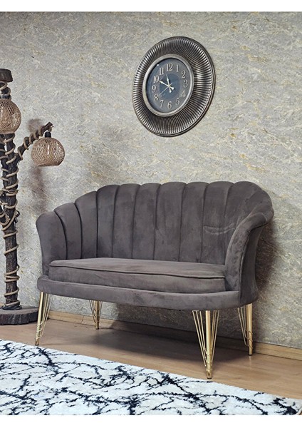 Ikili Istiridye Gold Kaplama Telli Ayak Çay Seti Koltuk Tekli Berjer , Ikili Berjer Koltuk Kahverengi Renk 110 x 48 Boyut/ebat modelleri