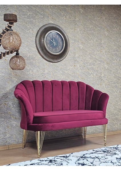 Ikili Istiridye Gold Kaplama Telli Ayak Çay Seti Koltuk Tekli Berjer , Ikili Berjer Koltuk Bordo Renk 110 x 48 Boyut/ebat fiyatları