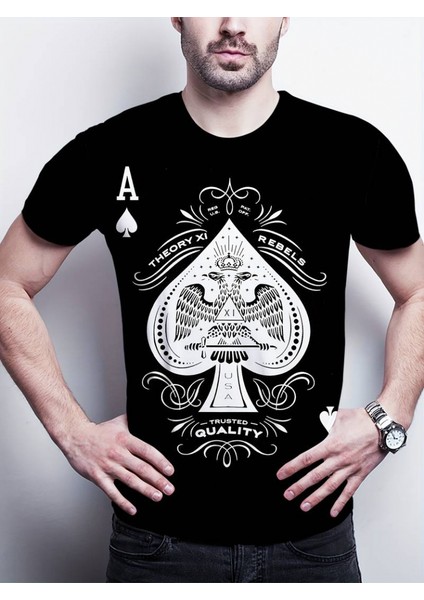 Erkekkısa Kollu Yuvarlak Yaka Desenli Viskon T-Shirt fiyatları