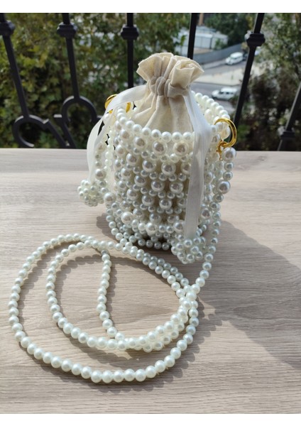 El Örmesi - Inci Zarafetiyle Silindir El ve Askılı Çanta - Günlük ,özel Gün (Nikah,düğün) modelleri