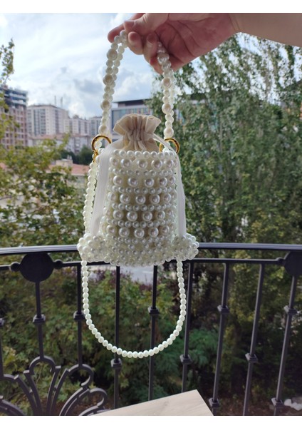 El Örmesi - Inci Zarafetiyle Silindir El ve Askılı Çanta - Günlük ,özel Gün (Nikah,düğün) indirimleri