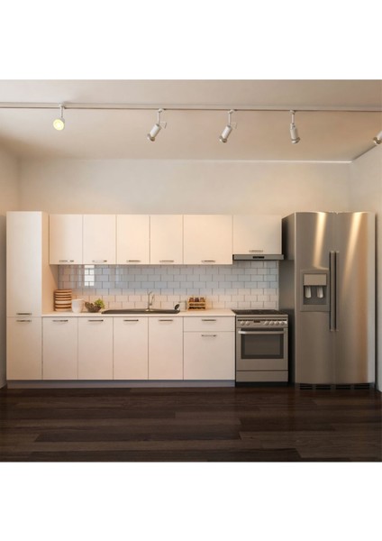 Turna Hazır Mutfak Dolabı Kiler Dahil 320CM-BEYAZ- Tezgah Dahil