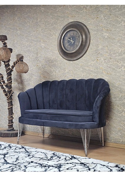 Ikili Istiridye Krom Kaplama Telli Ayak Çay Seti Koltuk Tekli Berjer , Ikili Berjer Koltuk Füme Renk 110 x 48 Boyut/ebat modelleri