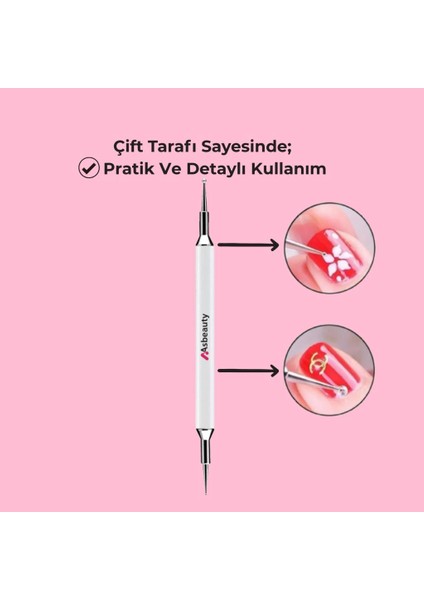 Jel Tırnak Resim Nail Art Tırnak Süsleme Makyaj Için Boyama Fırça Seti French Stamper Dot Kalem Set modelleri