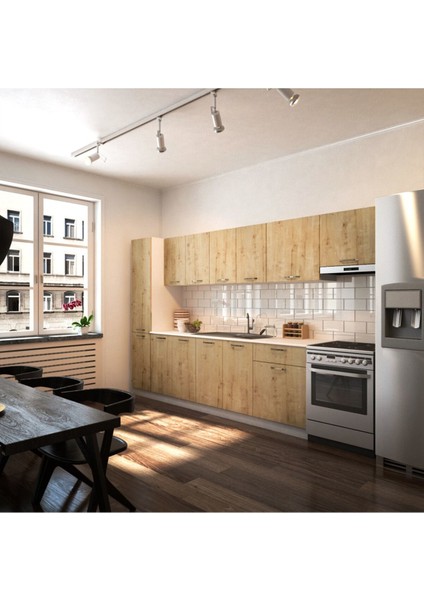 Arzu Hazır Mutfak Dolabı Kiler Dahil 320 cm - Tezgah Dahil