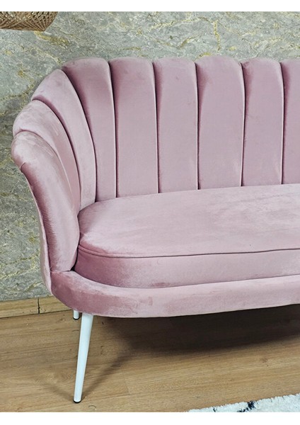 Ikili Istiridye Beyaz Boyalı Sivriltme Ayak Çay Seti Koltuk Tekli Berjer , Ikili Berjer Koltuk Pembe Renk 110 x 48 Boyut/ebat fırsatları