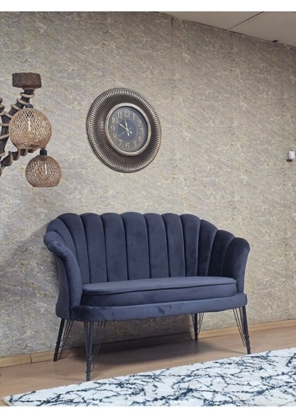 Ikili Istiridye Siyah Boyalı Telli Ayak Çay Seti Koltuk Tekli Berjer , Ikili Berjer Koltuk Füme Renk 110 x 48 Boyut/ebat fiyatları