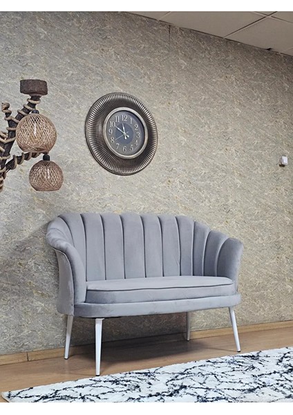 Ikili Istiridye Beyaz Boyalı Sivriltme Ayak Çay Seti Koltuk Tekli Berjer , Ikili Berjer Koltuk Gri Renk 110 x 48 Boyut/ebat fiyatları