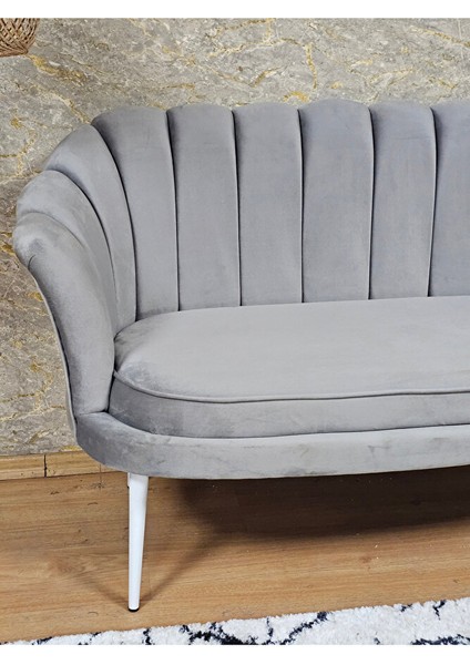 Ikili Istiridye Beyaz Boyalı Sivriltme Ayak Çay Seti Koltuk Tekli Berjer , Ikili Berjer Koltuk Gri Renk 110 x 48 Boyut/ebat fırsatları