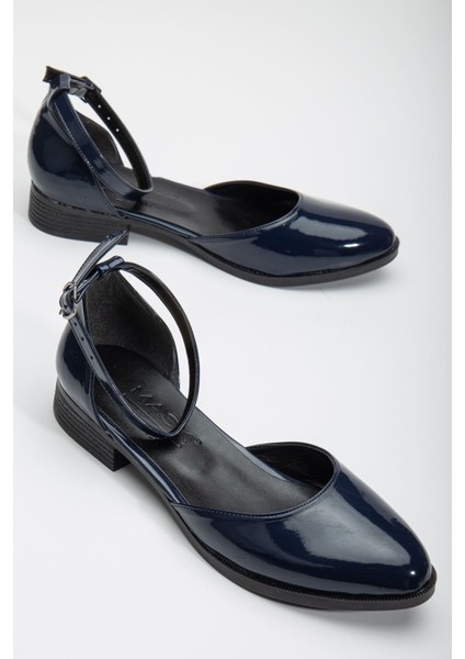 MaskButik Tilda Kısa Topuk Rugan Ayakkabı Lacivert fırsatları