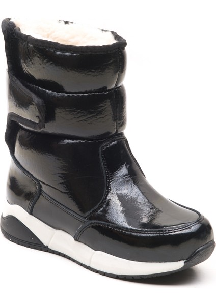 Minipicco Kız Cocuk Rugan Siyah Deri Anatomik Destekli Çocuk Bot