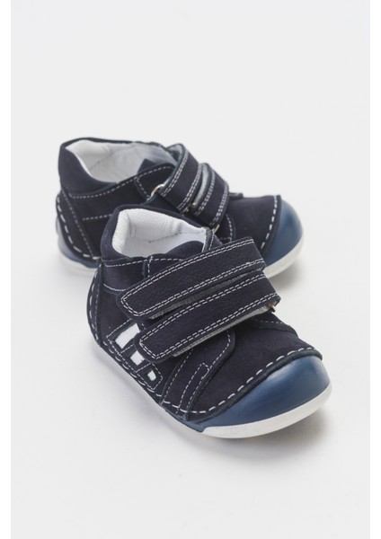 Erkek Çocuk Lacivert Hakiki Deri İlk Adım Bot