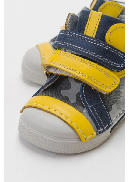 Erkek Çocuk Gri Hakiki Deri İlk Adım Bot