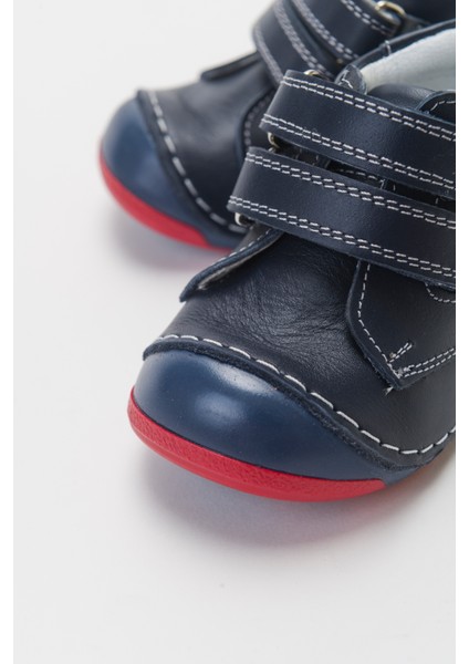 Erkek Çocuk Lacivert Hakiki Deri İlk Adım Bot indirimleri