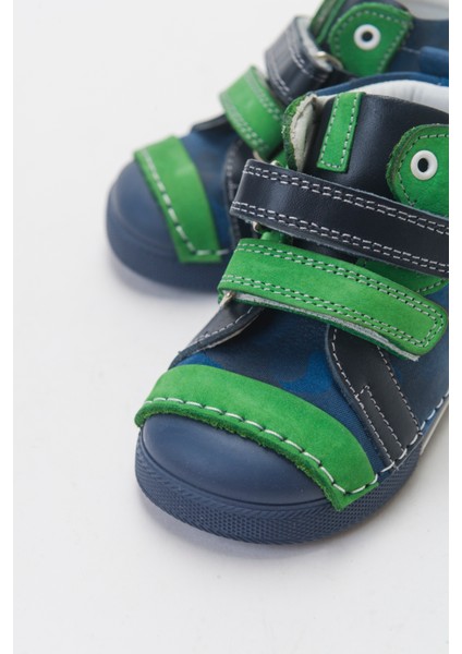 Erkek Çocuk Lacivert Hakiki Deri İlk Adım Bot