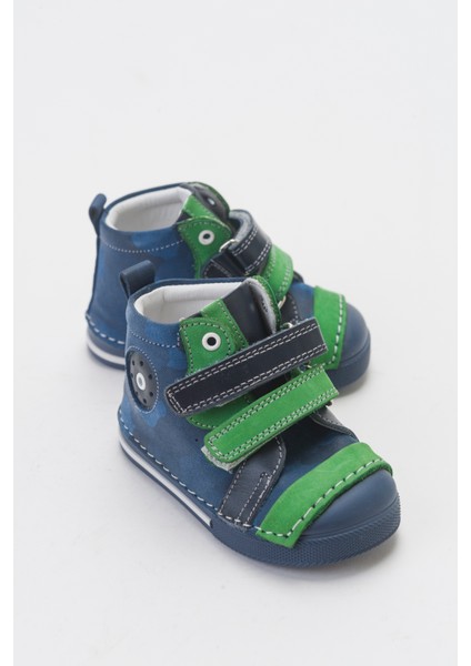 Erkek Çocuk Lacivert Hakiki Deri İlk Adım Bot