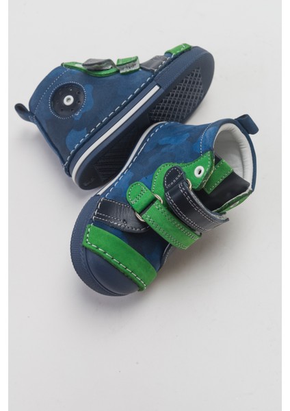 Erkek Çocuk Lacivert Hakiki Deri İlk Adım Bot