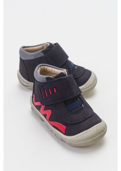 Erkek Çocuk Lacivert Hakiki Deri İlk Adım Bot