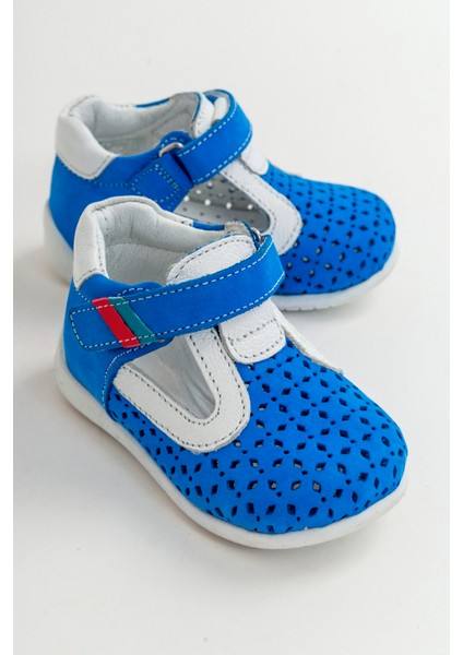 Unisex Çocuk Sax-Beyaz Deri Ortopedik Destekli İlk Adım Ayakkabı