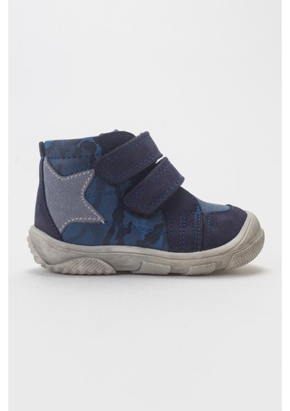 Erkek Çocuk Lacivert Hakiki Deri İlk Adım Bot
