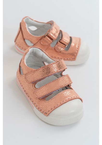 Unisex Çocuk Pudra Deri Ortopedik Destekli İlk Adım Ayakkabı indirimleri