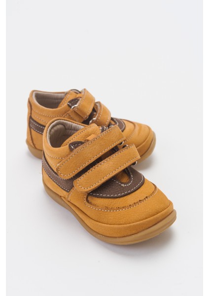 Erkek Çocuk Sarı Hakiki Deri İlk Adım Günlük Ayakkabı