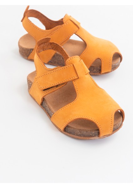 Unisex Çocuk Cat Deri Ortopedik Destekli Çocuk Sandalet