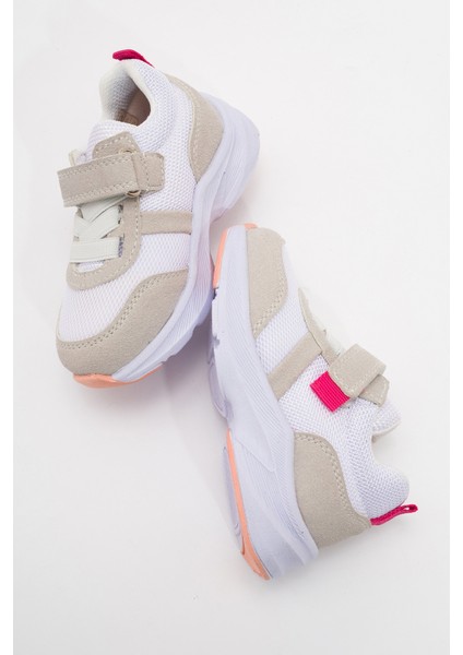 Unisex Çocuk Beyaz Günlük Spor Ayakkabı