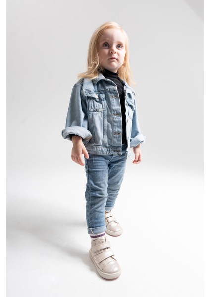 Kız Çocuk Gümüş Hakiki Deri Anatomik Günlük Bot