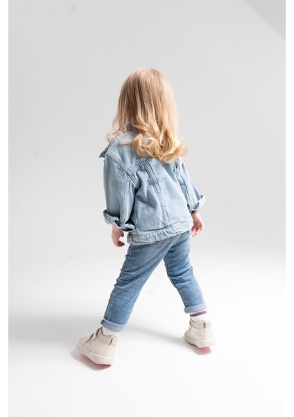 Kız Çocuk Gümüş Hakiki Deri Anatomik Günlük Bot