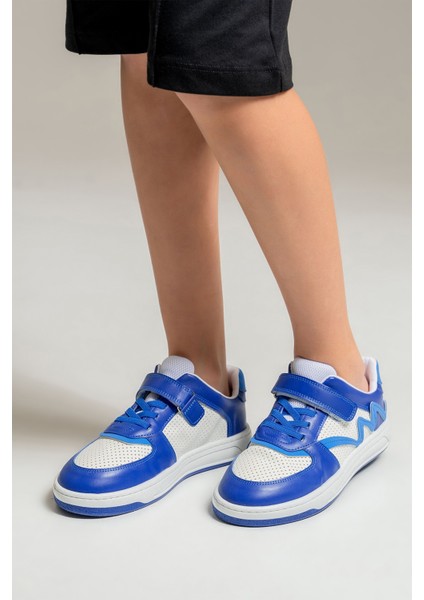 Erkek Çocuk Saks Mavi Sneaker Ayakkabı