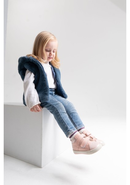 Kız Çocuk Pudra Hakiki Deri Anatomik Günlük Bot