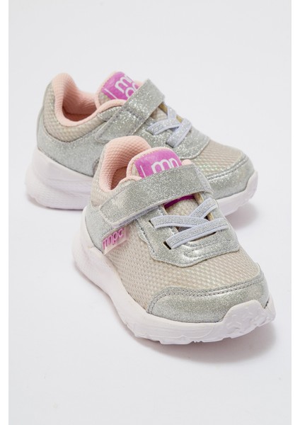 Kız Çocuk Gümüş Günlük Spor Ayakkabı