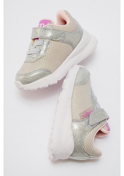 Kız Çocuk Gümüş Günlük Spor Ayakkabı