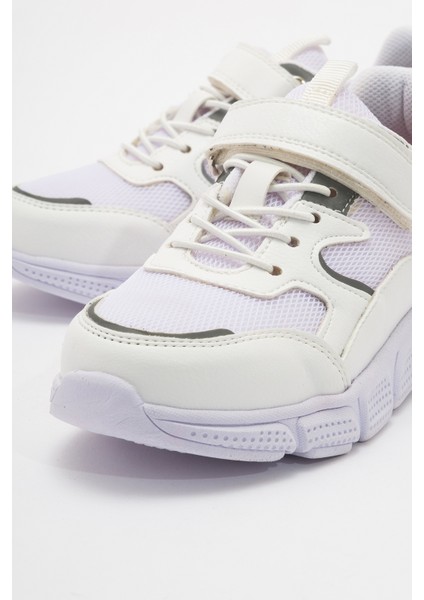 Unisex Çocuk Beyaz Günlük Spor Ayakkabı