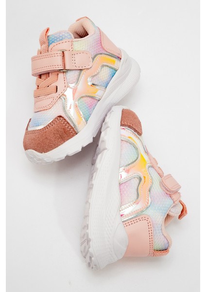 Kız Çocuk Pudra Hakiki Deri Spor Ayakkabı