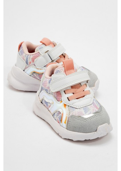 Kız Çocuk Beyaz Hakiki Deri Spor Ayakkabı