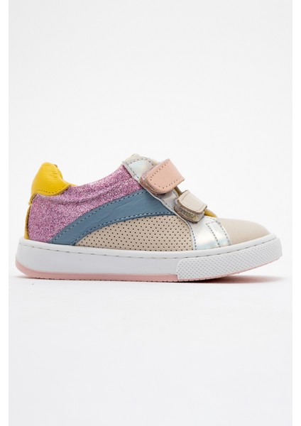 Kız Çocuk Bej Hakiki Deri Anatomik Günlük Ayakkabı