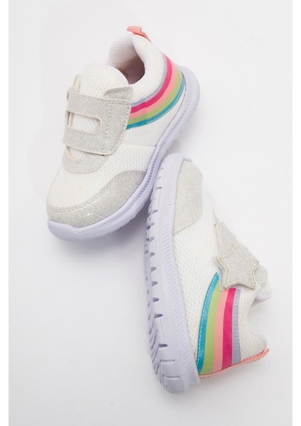 Kız Çocuk Beyaz Günlük Spor Ayakkabı