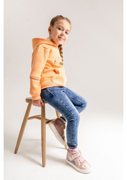 Kız Çocuk Pembe Hakiki Deri Anatomik Günlük Bot