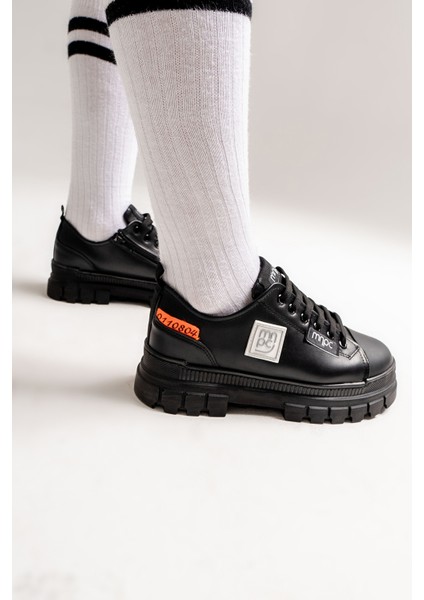 Kız Çocuk Siyah Anatomik Günlük Ayakkabı